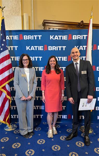 Hugh Roland with Senator Britt and Lynn Marquis